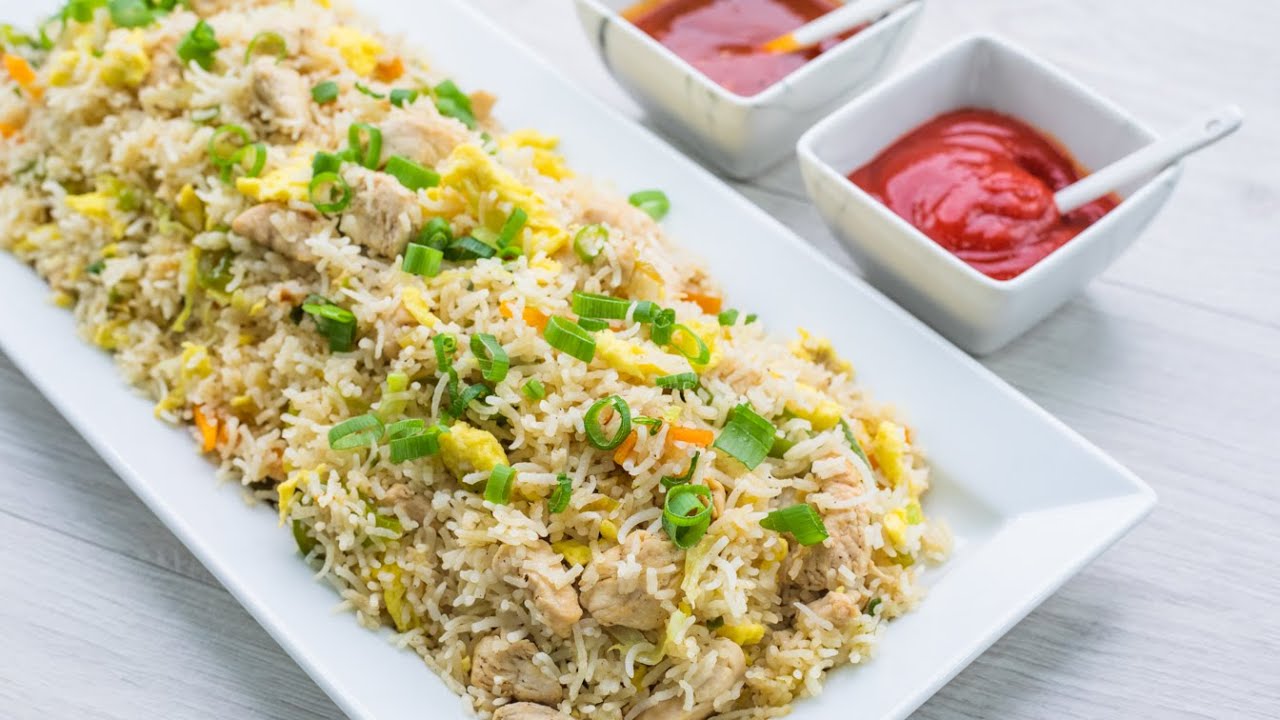 Restaurant Style Chicken Fried Rice Recipe by The Food Fantasy
