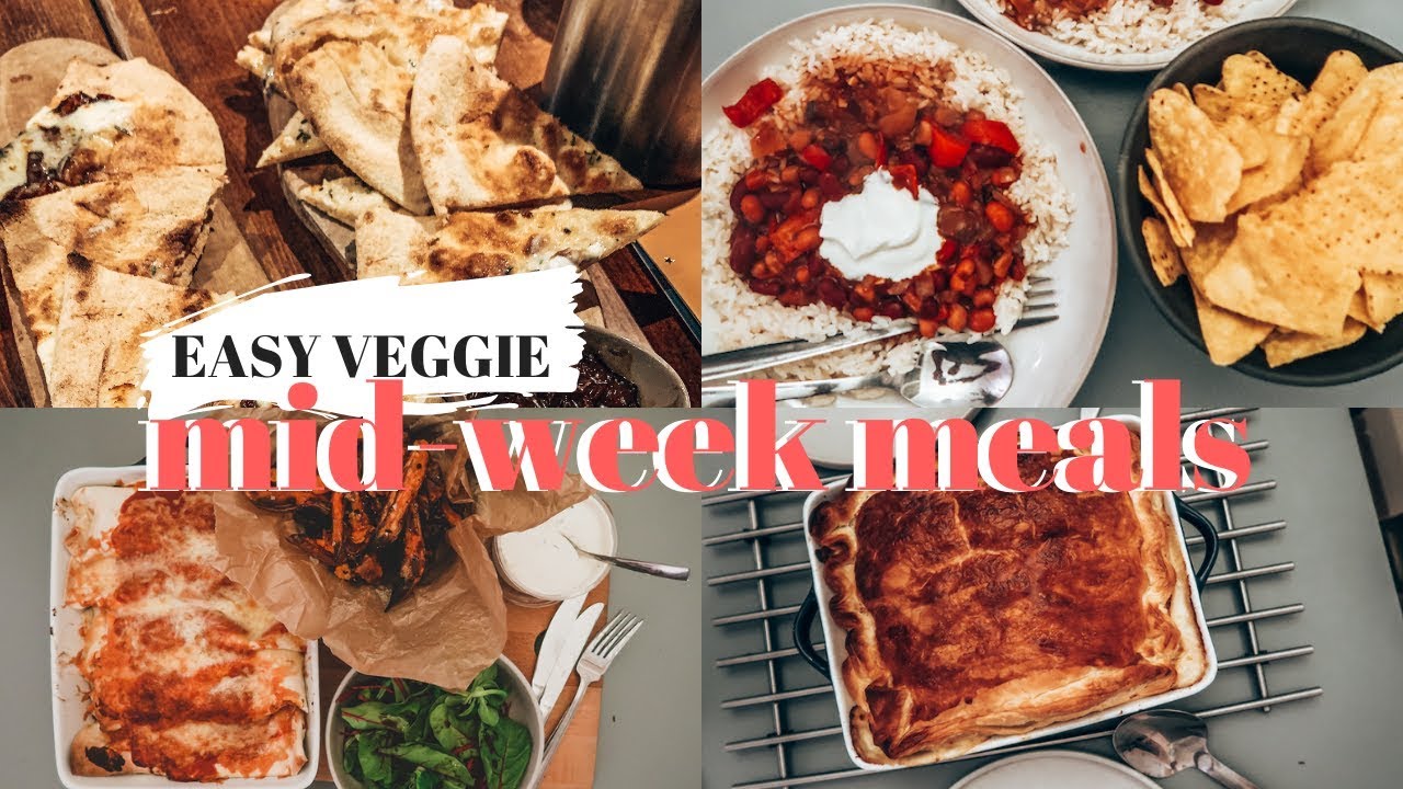 4 EASY VEGETARIAN MEAL IDEAS | MID WEEK SLOW COOKER RECIPES