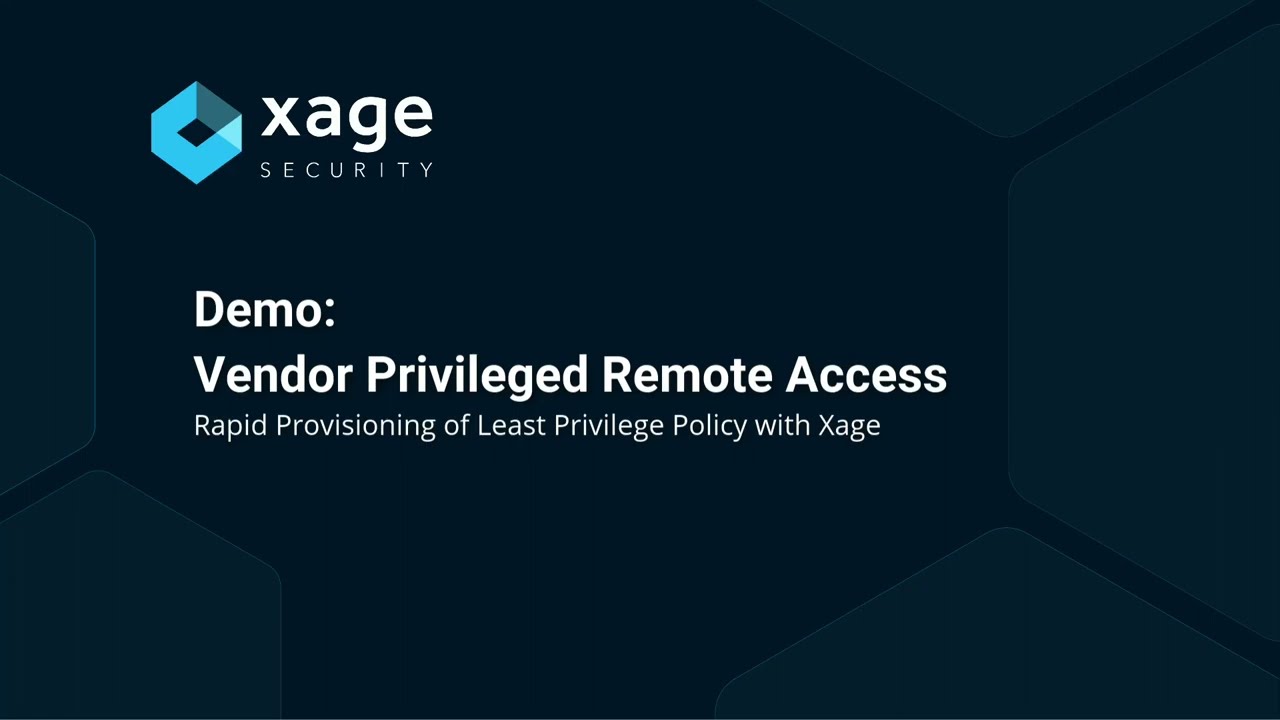 Vendor Remote Access with Xage