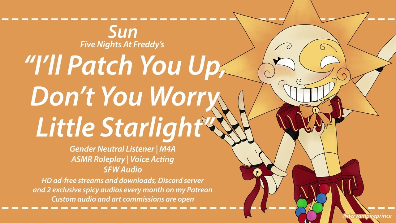 ASMR | FNAF - Sun Patches You Up When You're Regressed [M4A] [Age Regression] [Injured Listener]