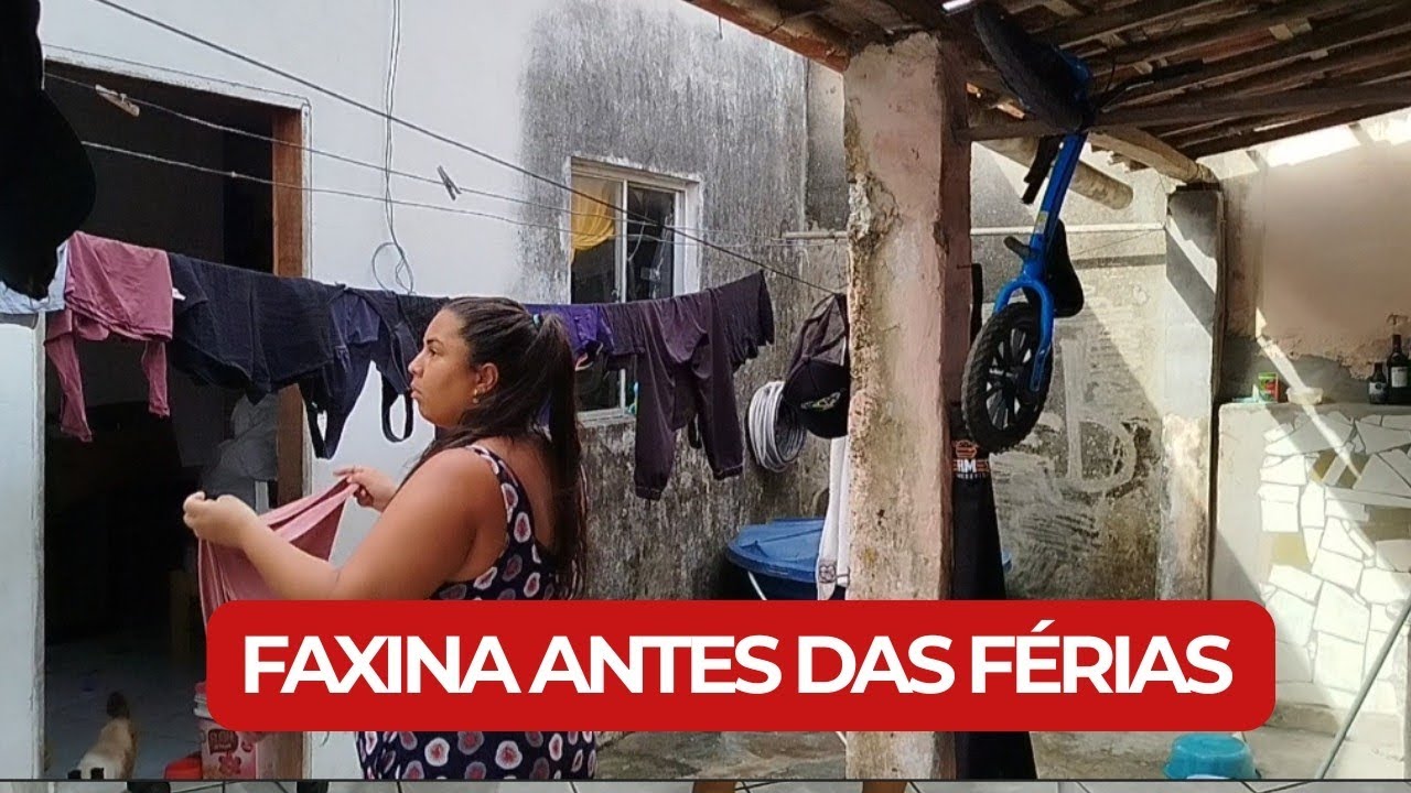 Dia de faxina pesada e rotina real | Água faltou, roupa acumulou e fiz o que deu