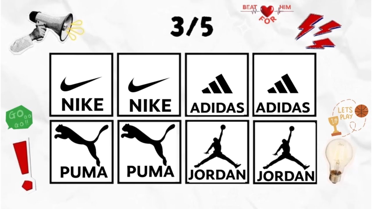 SAY THE WORD ON BEAT ⚽ SPORTS BRANDS PARENT KID GAME | EASY MEDIUM HARD| NIKE ADIDAS PUMA JORDAN |