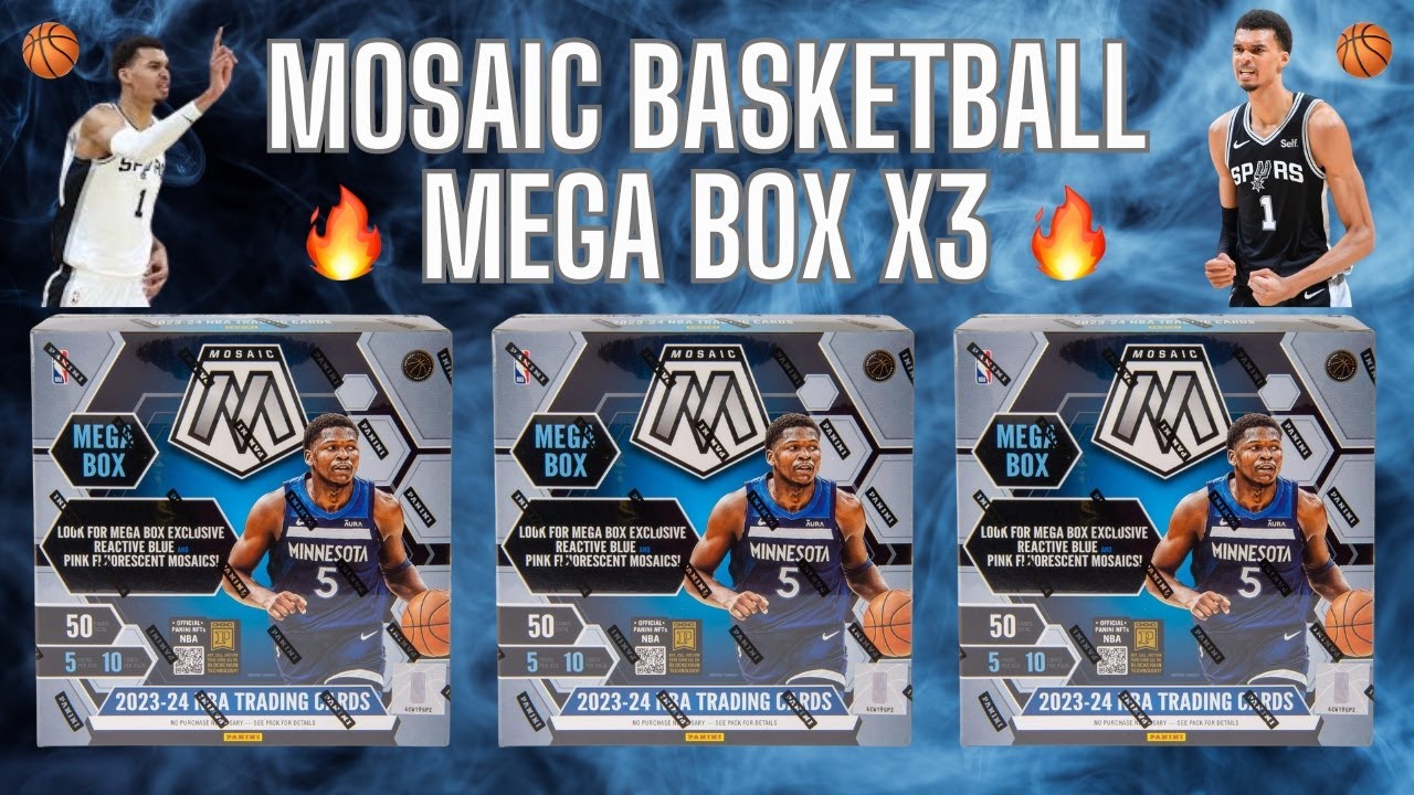 🏀 2023-24 MOSAIC BASKETBALL MEGA BOX OPENING X3 - CRAZY WEMBY PULLS, MOSAIC ICE /125, & MORE 🔥