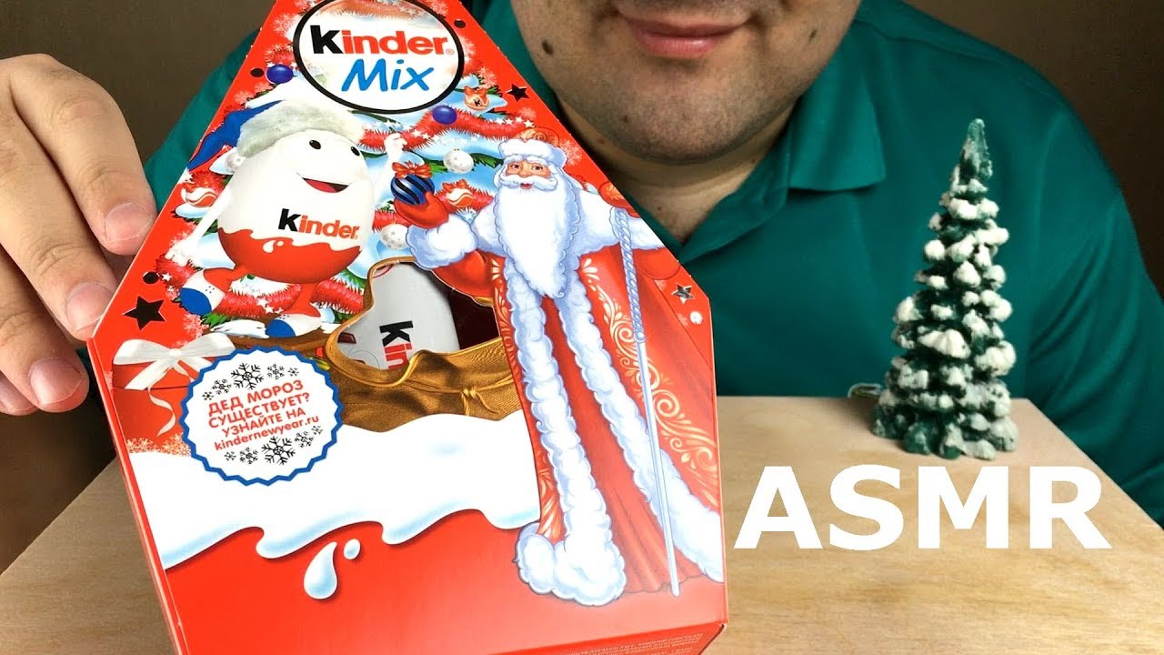 ASMR KINDER CHOCOLATE CHRISTMAS PARTY (Eating Sounds) Mukbang *NO TALKING*
