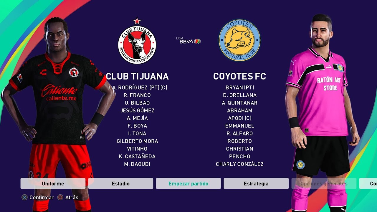 LIGA MASTER: XOLOS TIJUANA VS COYOTES /LIGA MX J4 A2025/ PES2021