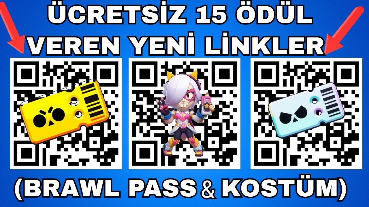 YENİ &Uuml;CRETSİZ 15 &Ouml;D&Uuml;L LİNKİ | BRAWL PASS + &Uuml;CRETSİZ KOST&Uuml;M | Brawl Stars &ouml;d&uuml;l linkleri