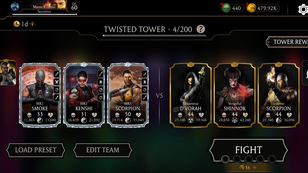 Twisted Tower FATAL 4 Battle Mortal Kombat Mobile Gameplay