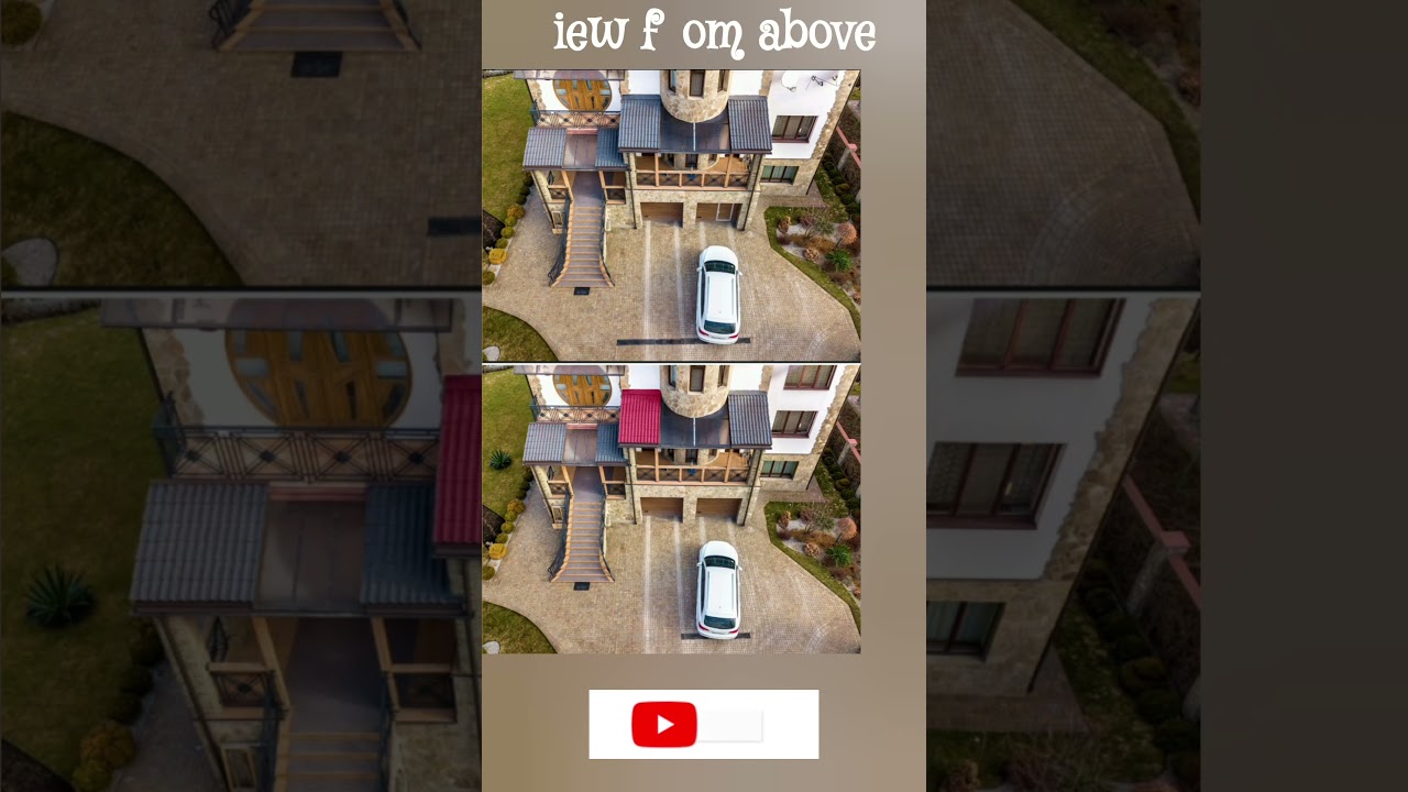 View from above. Find 5 differences