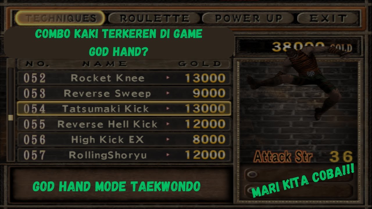 COMBO KAKI TERKEREN DI GAME GOD HAND?