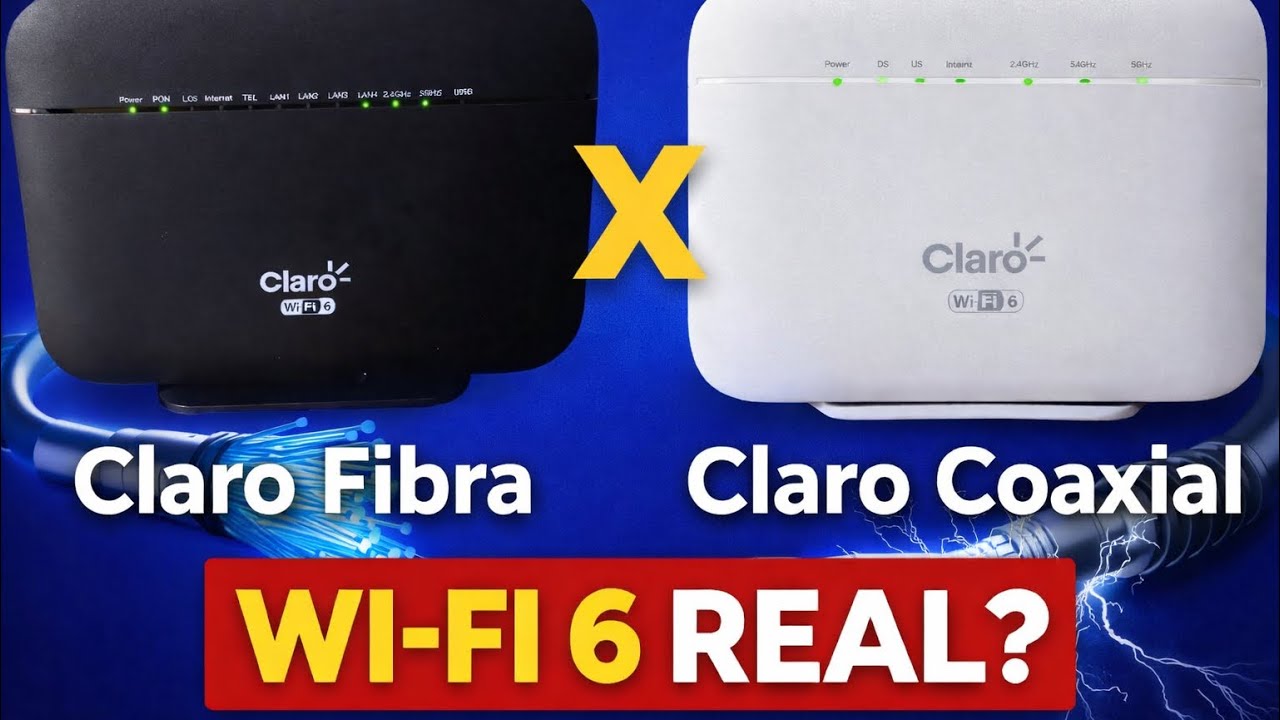 CLARO FIBRA vs COAXIAL QUAL Wi-Fi 6 REALMENTE COMPENSA?