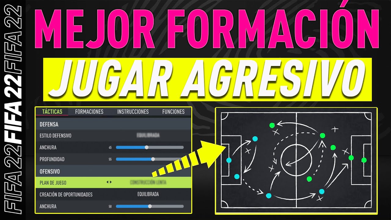 FIFA 22 | MEJOR FORMACIÓN para JUGAR AGRESIVO! 🆕+ TÁCTICAS E INSTRUCCIONES✅