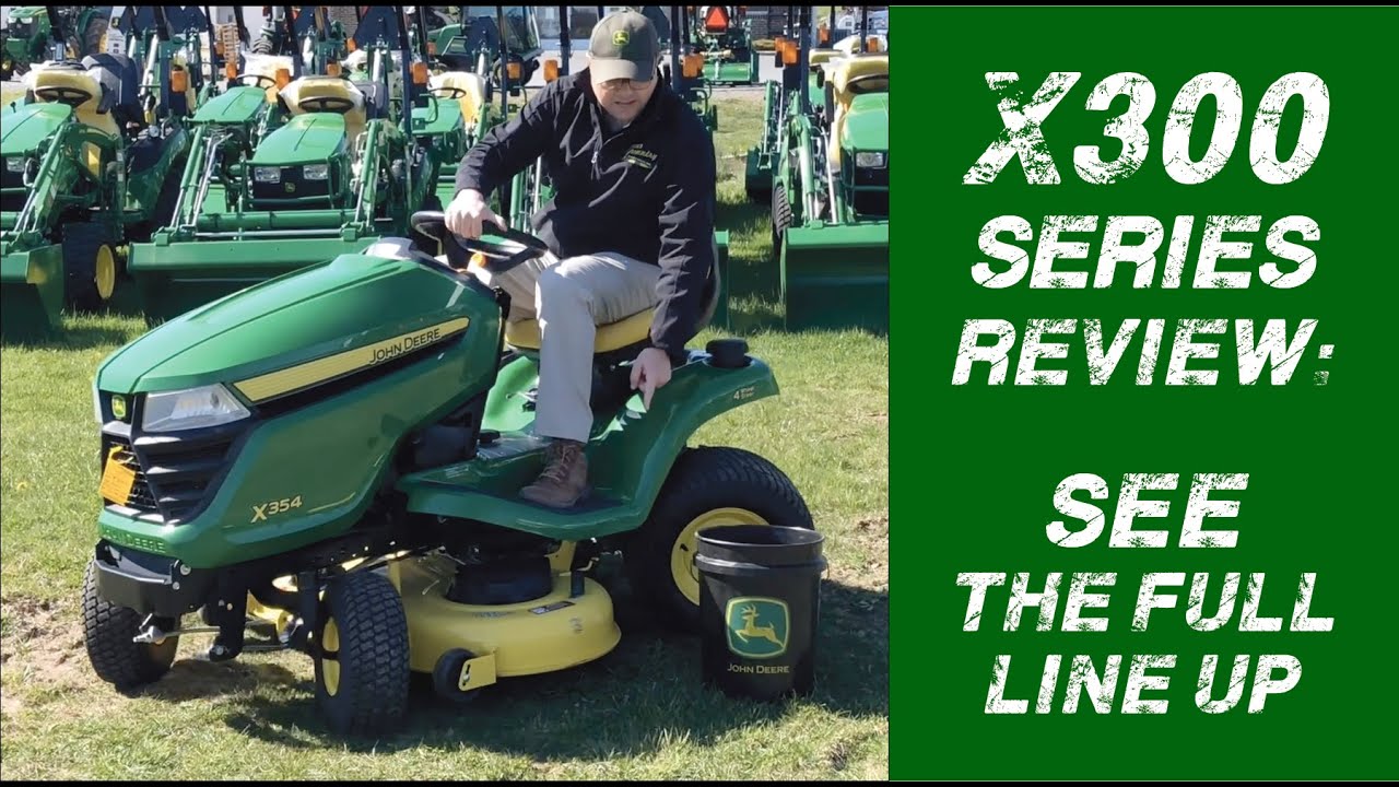 Линейка газонокосилок John Deere серии X300