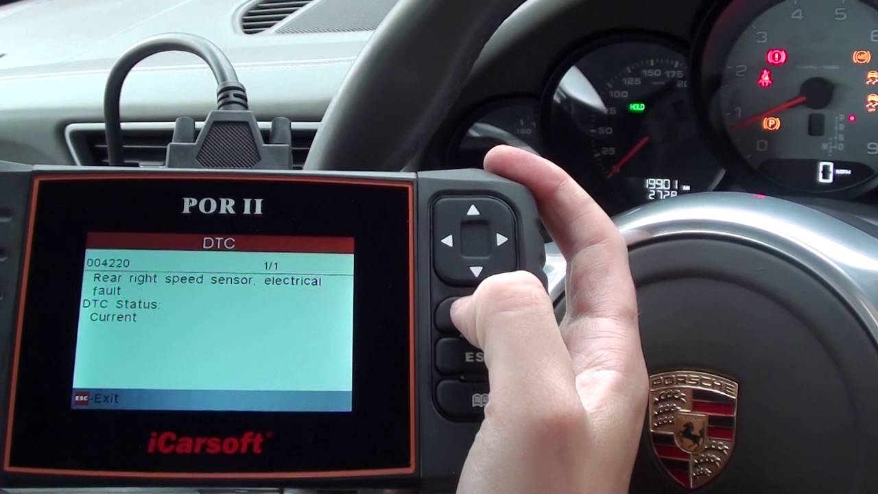 iCarsoft POR II Porsche ABS PSM Diagnostic Reset 911 991 Rear ABS Sensor
