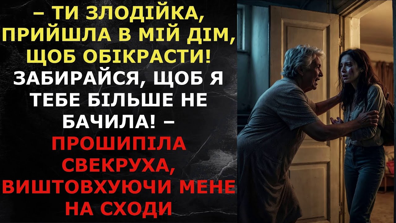 – Ти злодійка, прийшла в мій дім, щоб обікрасти! Забирайся, щоб я тебе більше не бачила!