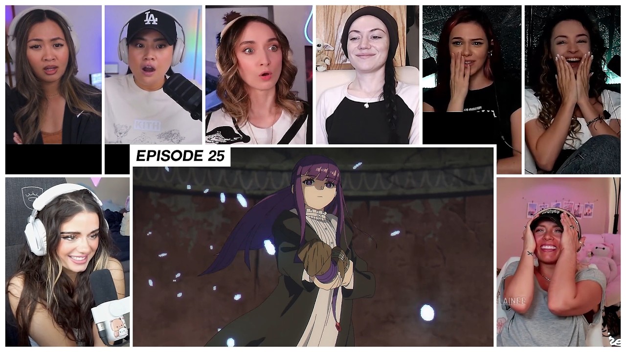 [GIRLS REACT] Fern and Frieren vs Frieren's Clone | Frieren Ep 25 Girl Reaction Mashup