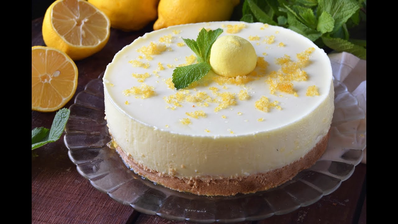 Tarta de yogur y limón sin horno