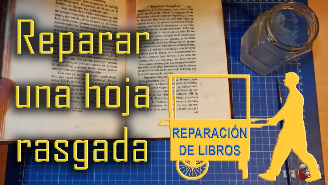 Cuidados de los libros : Reparando una hoja rasgada