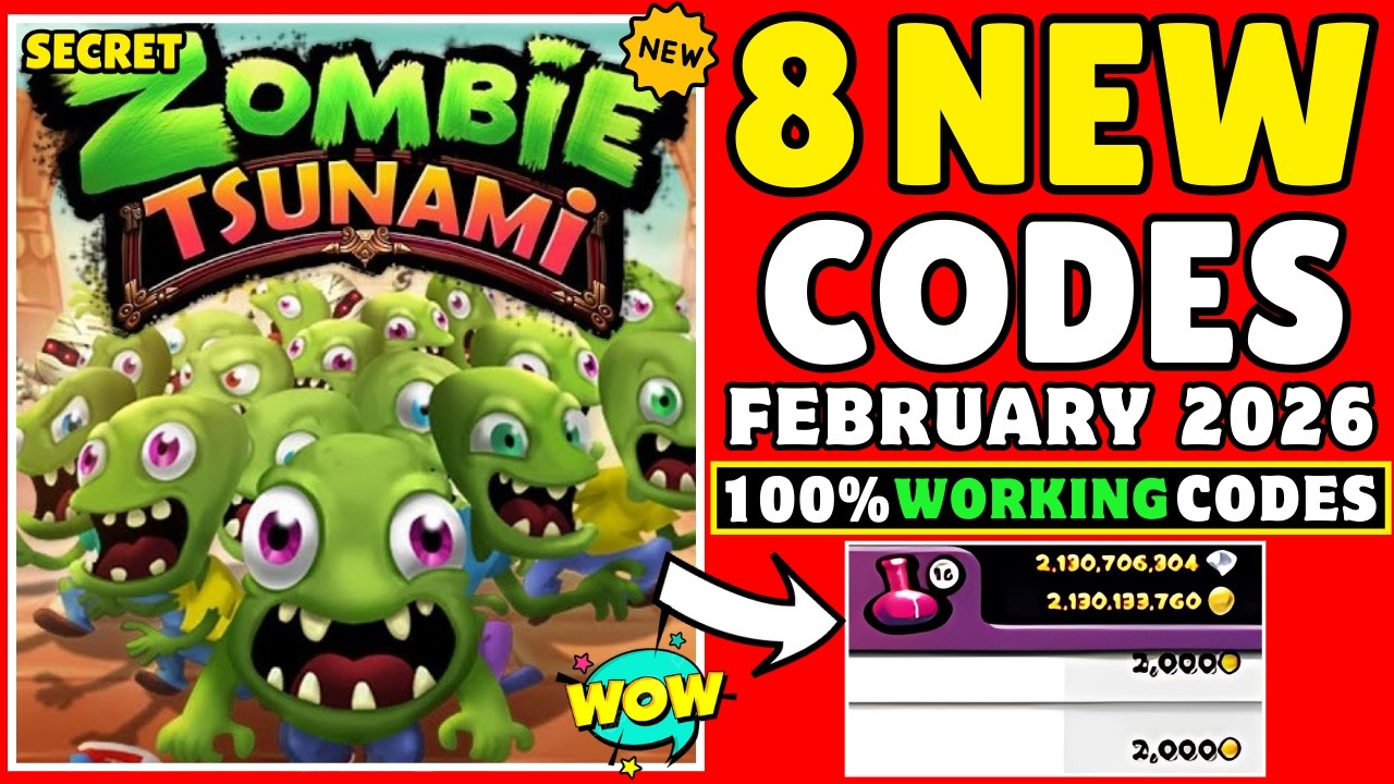 🧪 ПРОВЕРЕННЫЕ КОДЫ НА 2026 ГОД &bull; БЕЗ ПОДДЕЛОК ⚠️ КОДЫ ДЛЯ АКТИВАЦИИ ZOMBIE TSUNAMI НА ФЕВРАЛЬ 202...