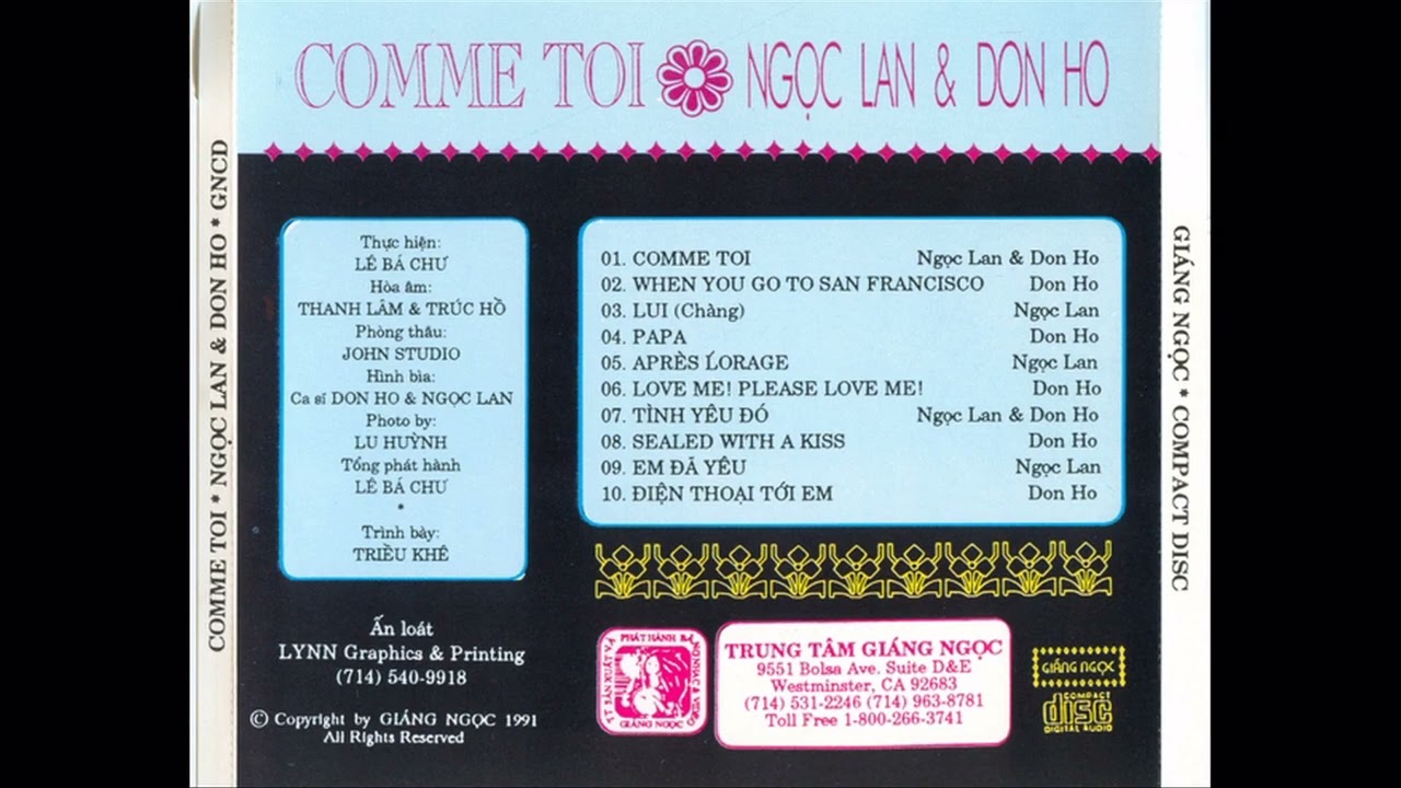 Trọn bộ album Comme Toi - Ngọc Lan - Don Hồ