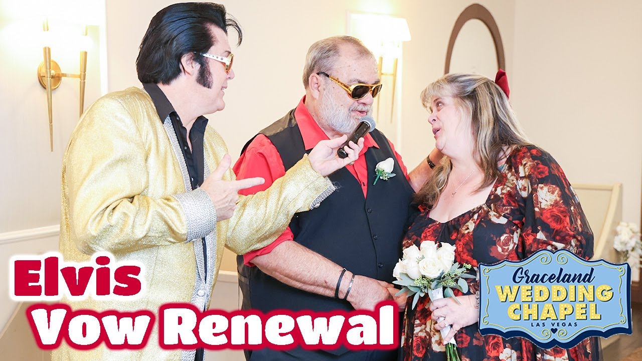 Jim & Rochelle's Elvis Vow Renewal in Las Vegas | Graceland Chapel