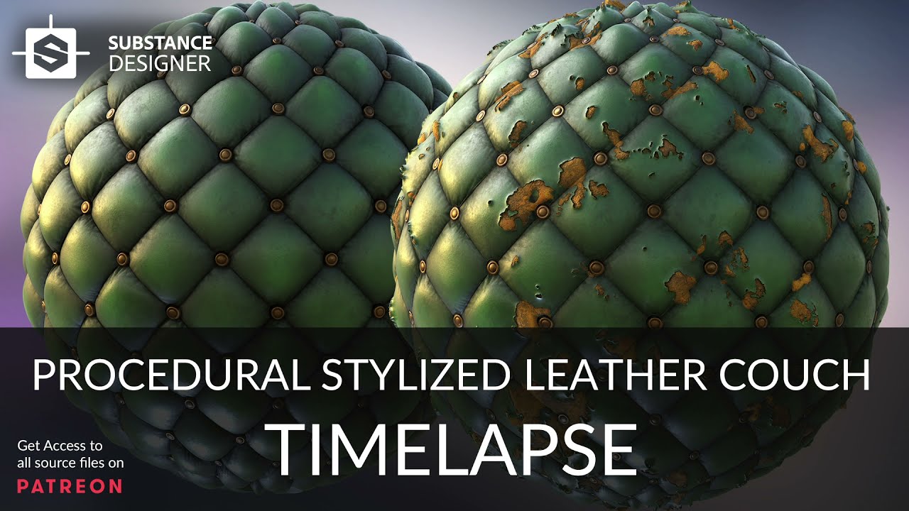 Substance Designer - Stylized Leather Couch