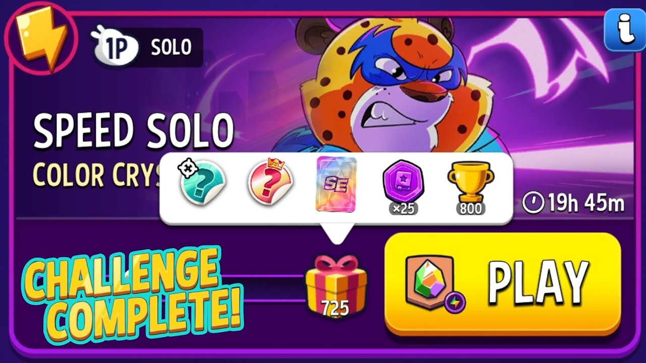 Speed Solo Color Crystals Match Masters Solo Challenge Score 725