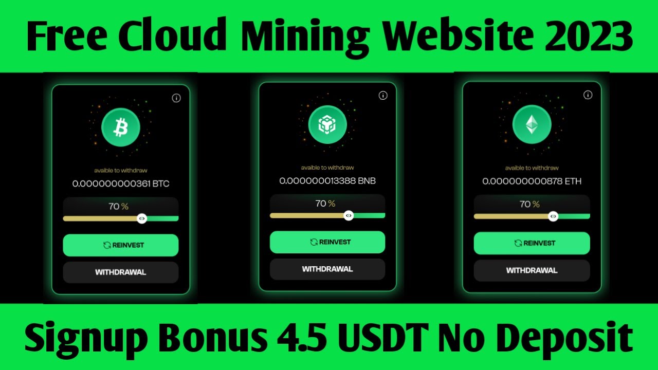 New Free Bitcoin, ETH, BNB Cloud Mining Website 2023 || Best Crypto Mining Site 2023