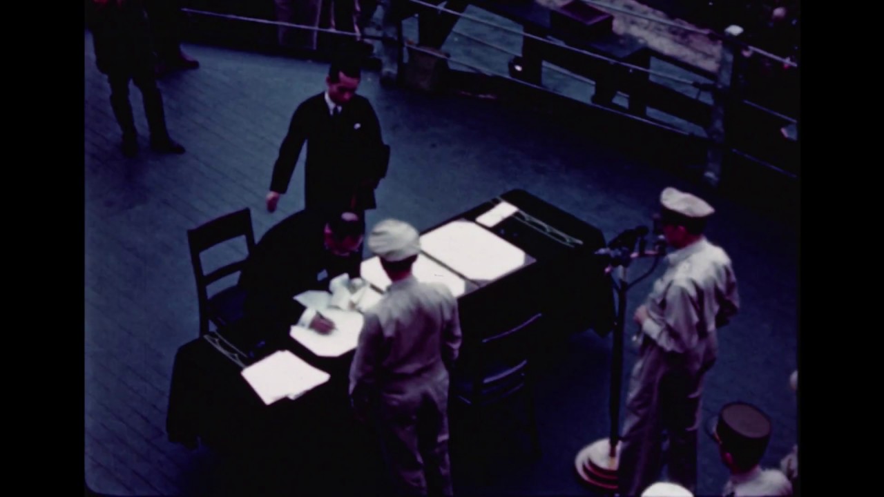 Japanese Instrument of Surrender Peace Treaty on U.S.S. Missouri