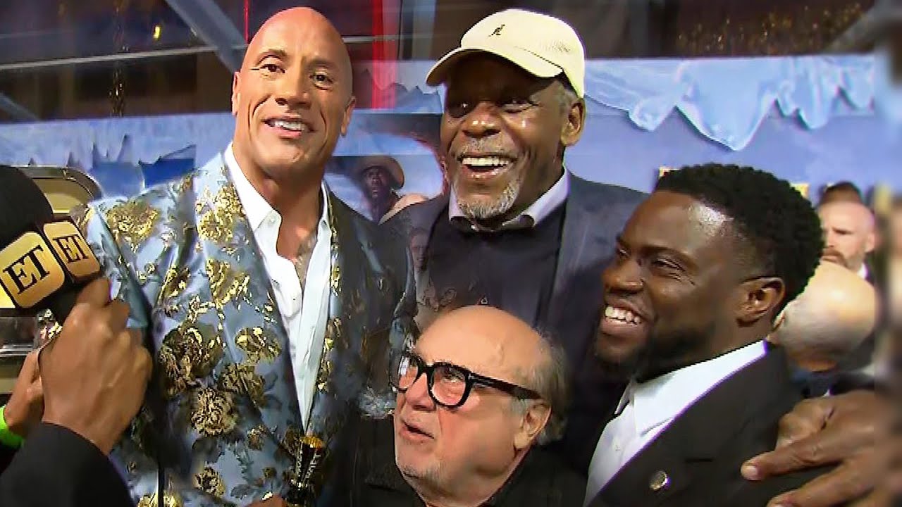 Watch Dwayne Johnson and Kevin Hart's Interview Get CRASHED by 'Jumanji: The Next Level' Co-Stars!