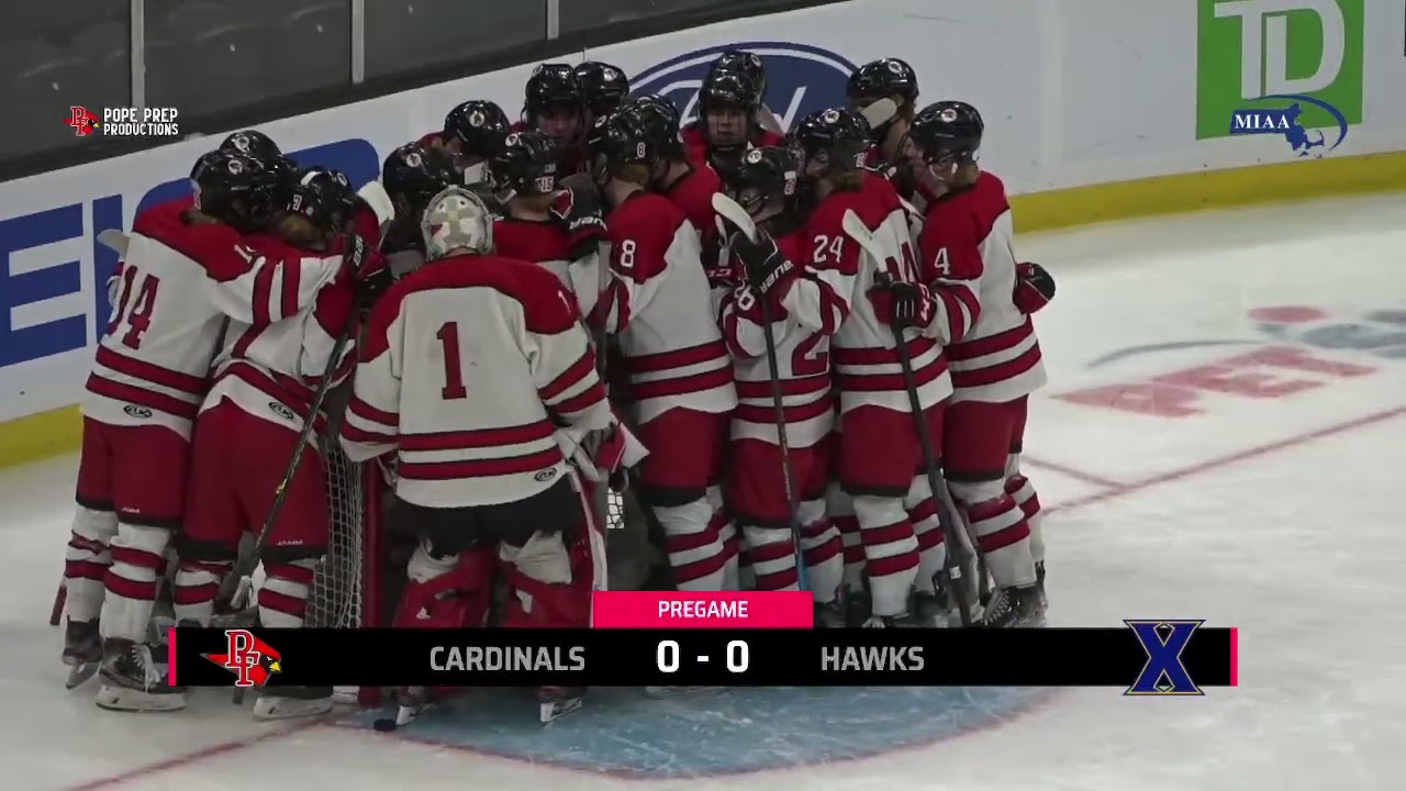Xaverian Hawks vs Pope Francis Cardinals | MIAA Division I Boys Hockey Championship