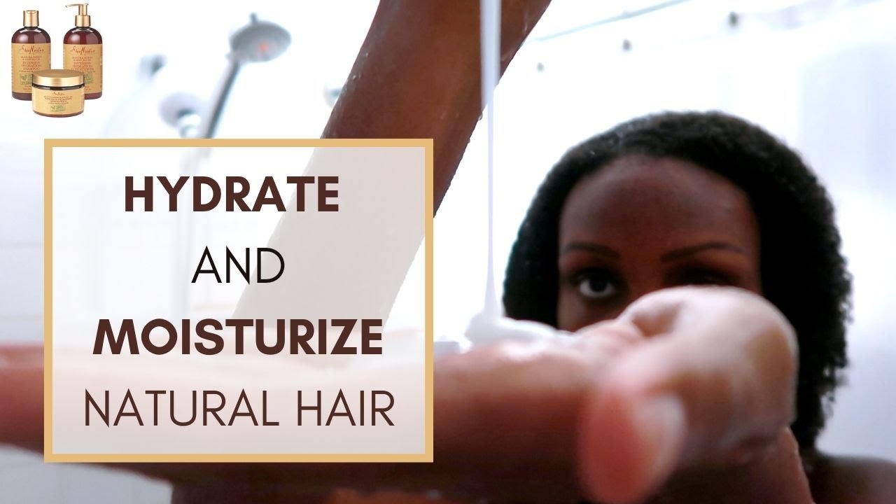 How to HYDRATE & MOISTURIZE Natural Hair -SheaMoisture Manuka Honey & Mafura Oil Intensive Hydration