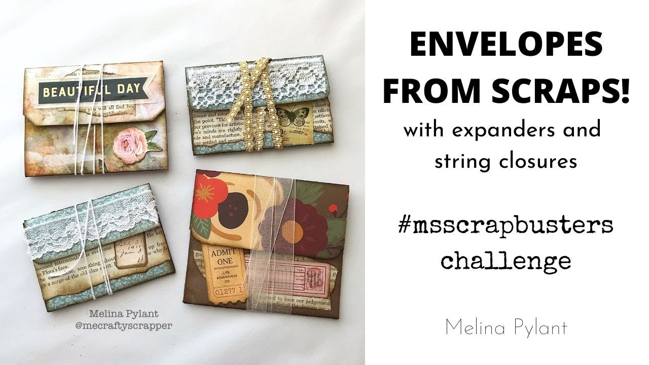 MAKING EXPANDABLE ENVELOPES WITH STRING CLOSURES | #msscrapbusters EPISODE 22 | SCRAP BUSTERS