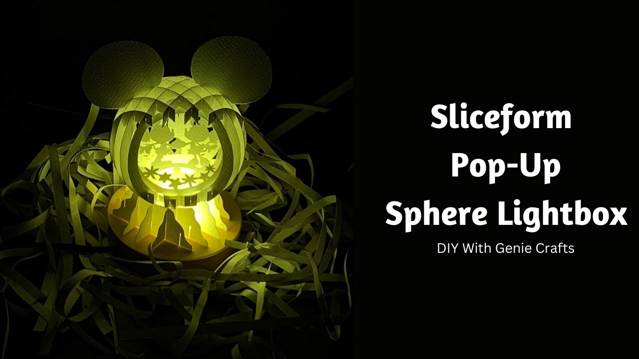 Всплывающий сферический лайтбокс Sliceform | Лайтбокс с мини-мышкой | Безрамочный лайтбокс | Shad...
