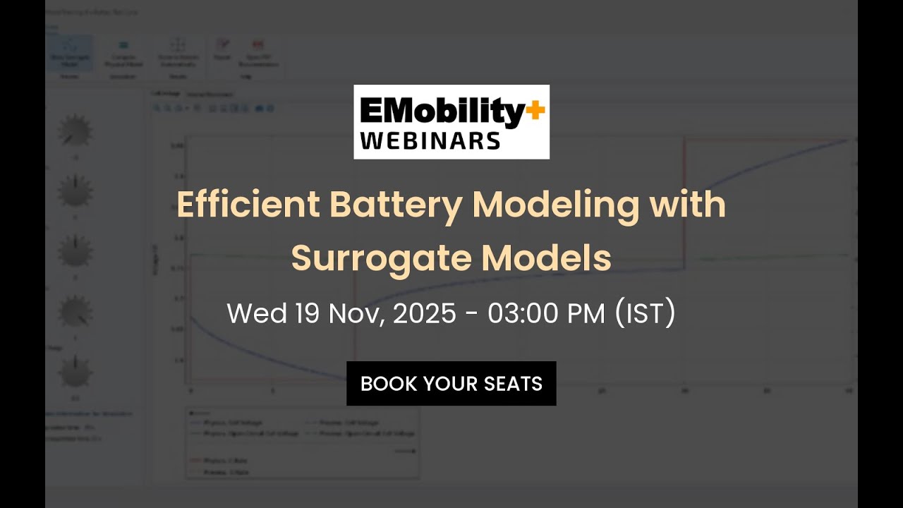 Webinar: Efficient Battery Modeling with Surrogate Models powered by COMSOL