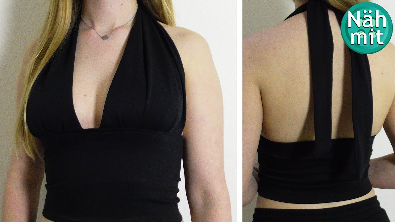Neckholder Top nähen | Schnittmuster selbst anfertigen | Näh mit mir