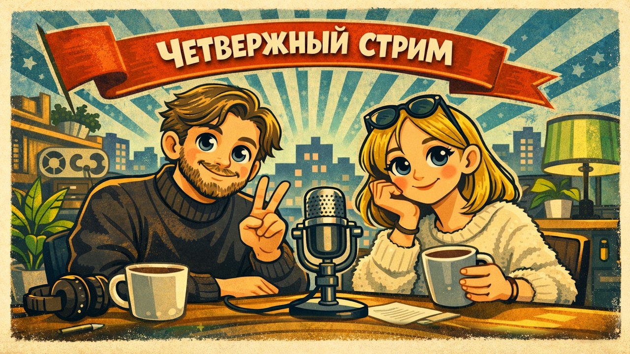 Четвержный стрим с новой студии с Дашей и Сашей!