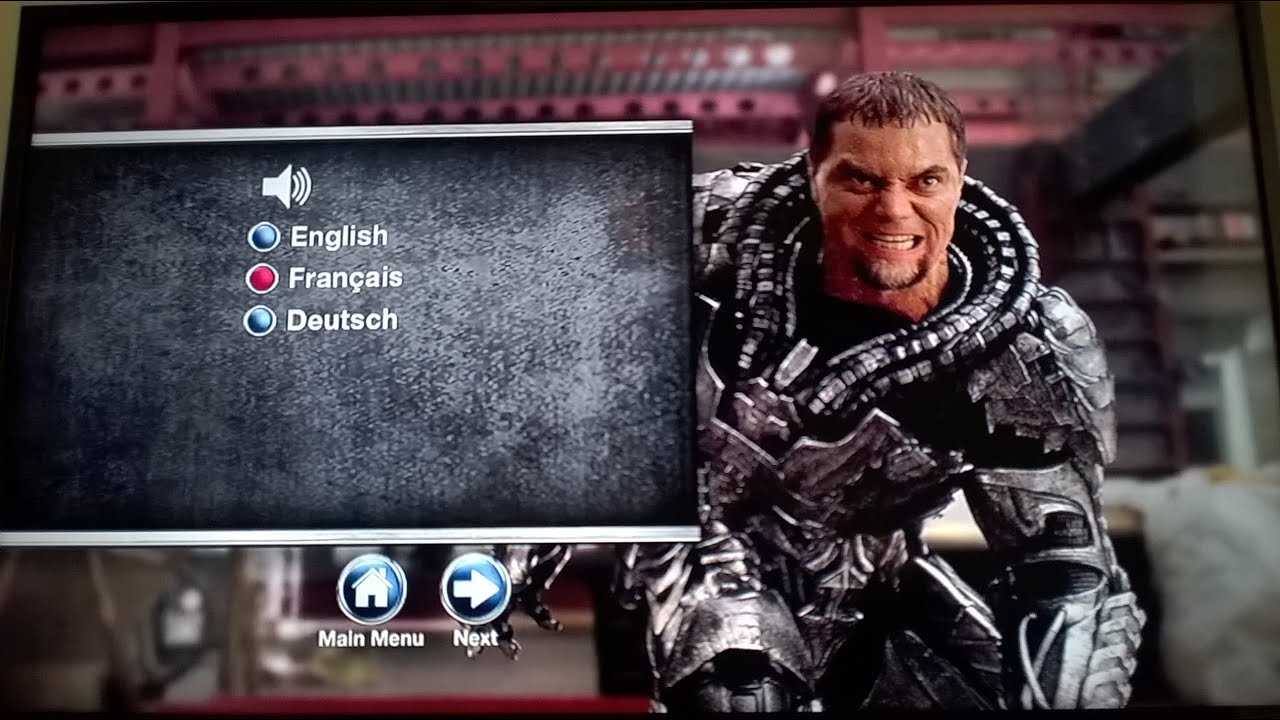 Menu DVD: Man of Steel