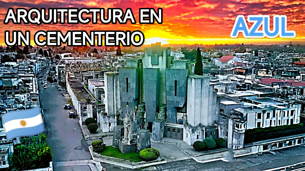 Increíble ARQUITECTURA DE UN CEMENTERIO ✝️ Recorrido de Francisco Salamone en Azul - Walking Tour 4K