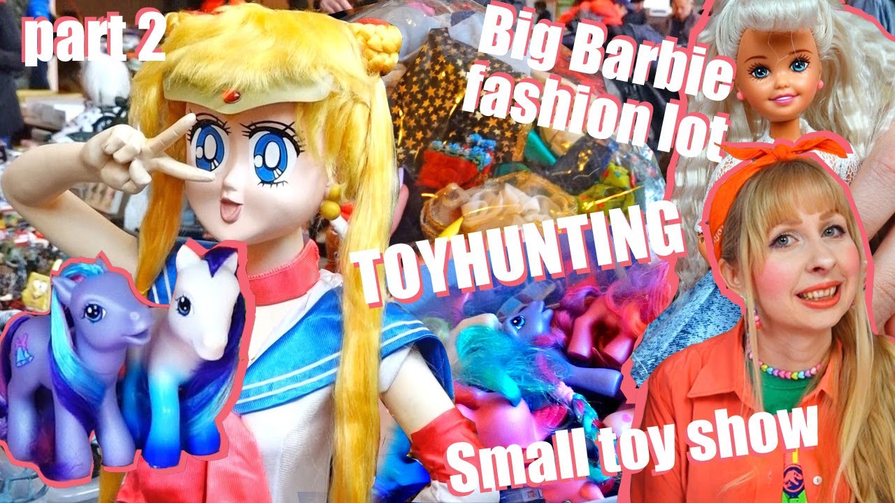 Part 2 TOYHUNTING at a tiny toy show/ flea market - 70s 80s 90s Barbie fashion, G3 MLP, Sailor Moon