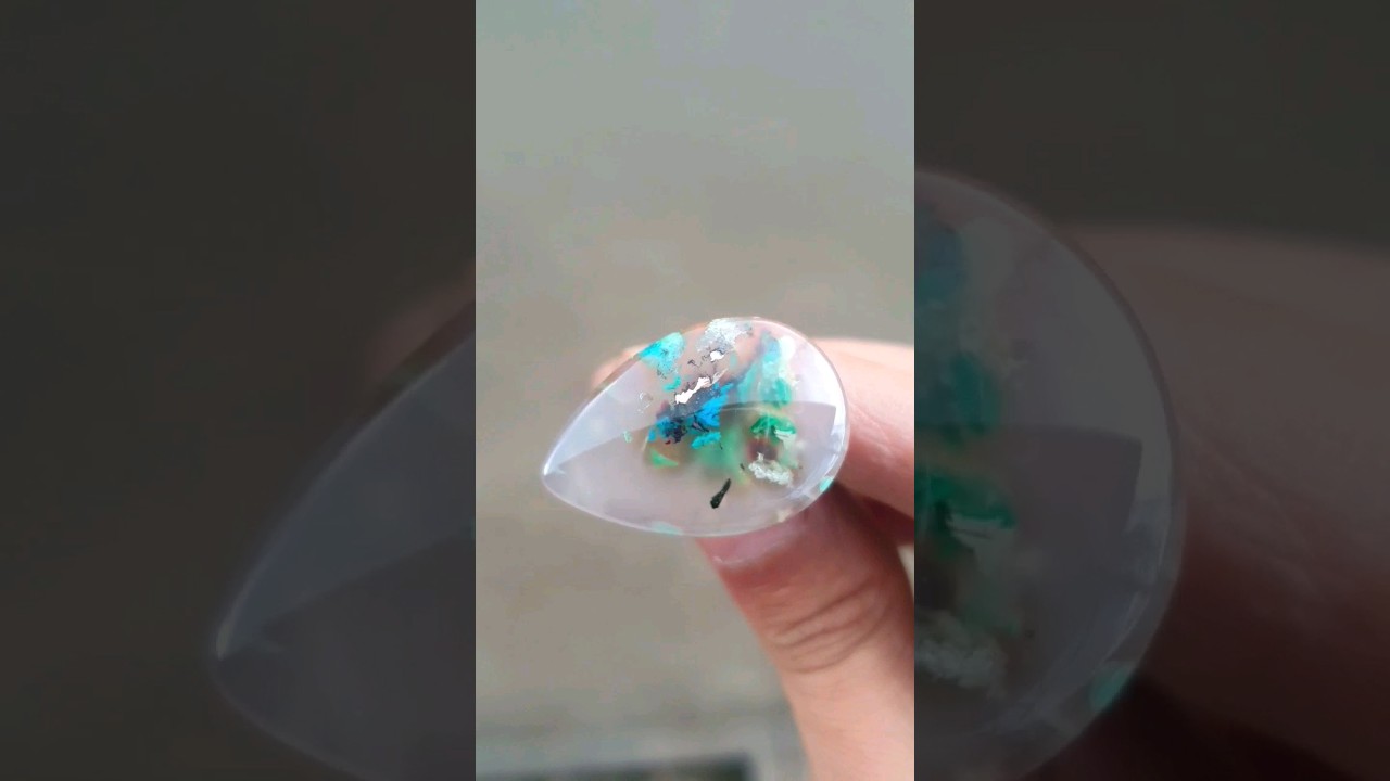 how to make cabochon #cabochon #lapidaryartist #confettichrysocolla #sugarwateragate #silversmith