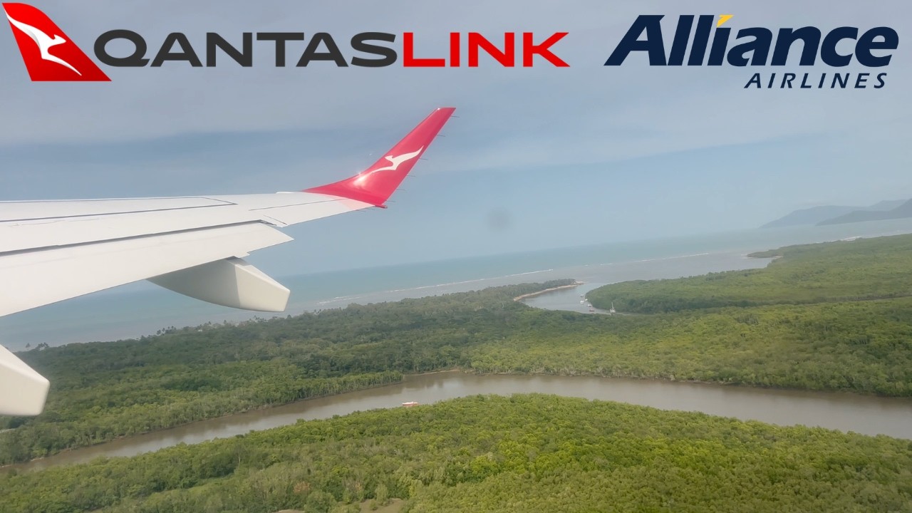 Stunning Cairns Airport Takeoff - Tropical North Queensland QantasLink (Alliance) Embraer E190