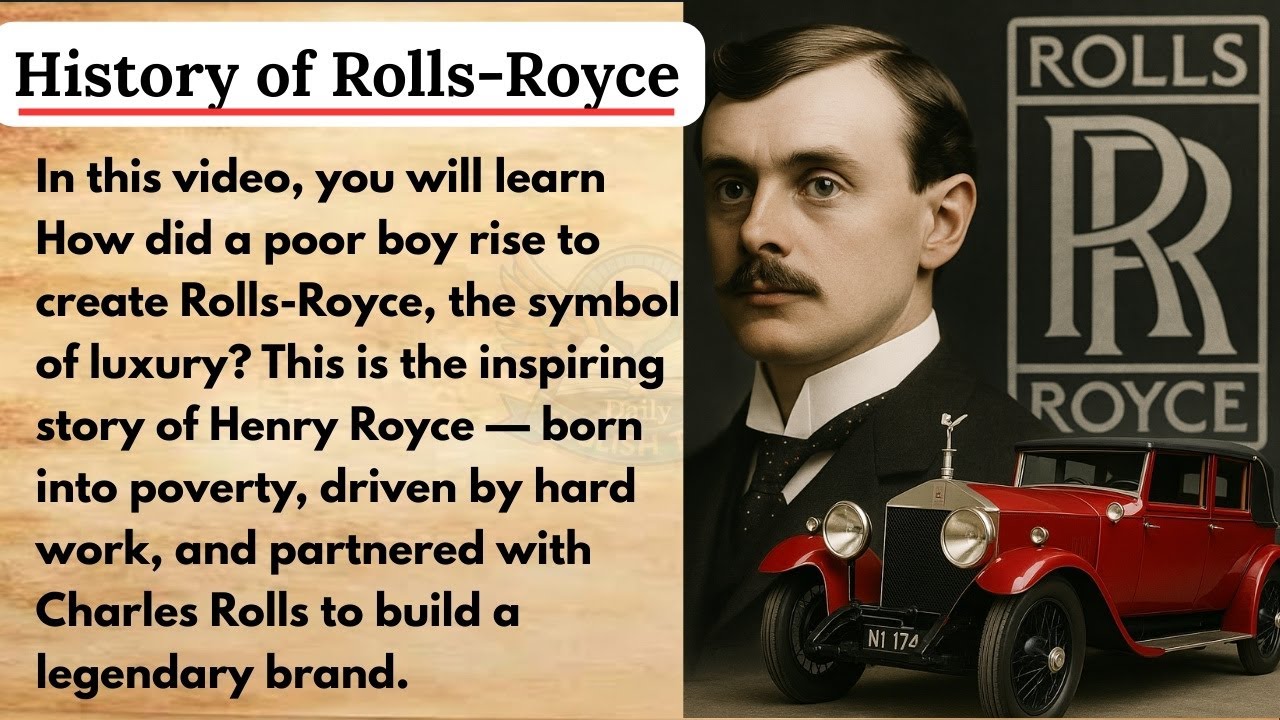 How a Poor Boy Created Rolls Royce | Learn English through Story | English Speaking Practice