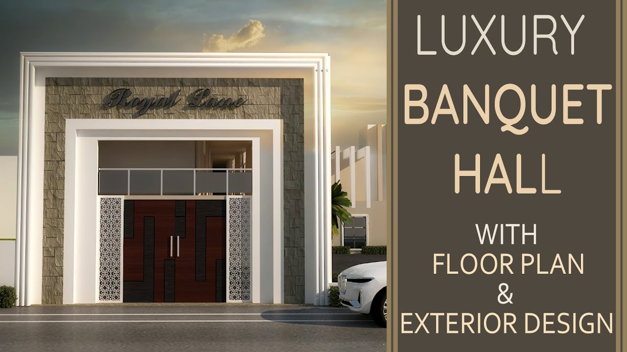 7200SQFT LUXURY BANQUET HALL | FLOOR PLAN | EXTERIOR DESIGN #exteriordesign #floorplan #banquethall