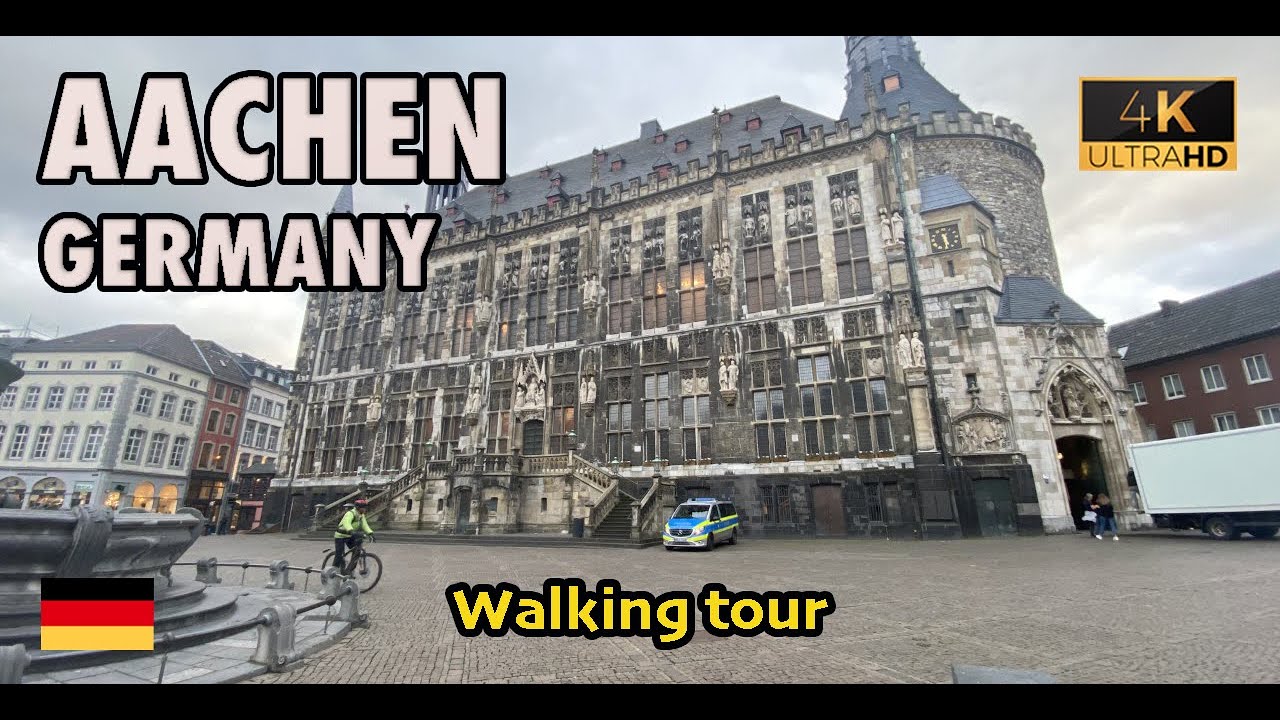 AACHEN, Germany 🇩🇪  - WALKING Tour 4K - Around AIX-LA-CHAPELLE