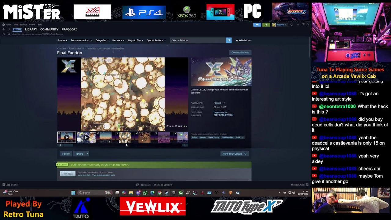 Tuna TV Playing Some Games on a Arcade Vewlix Cab
