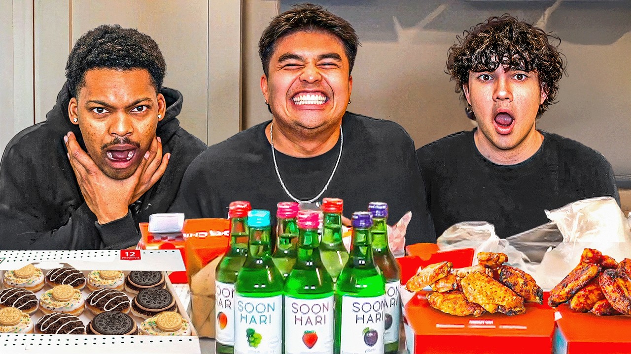 IMPOSSIBLE Drunk Mukbang Challenge with Santipulgaz and jdab!