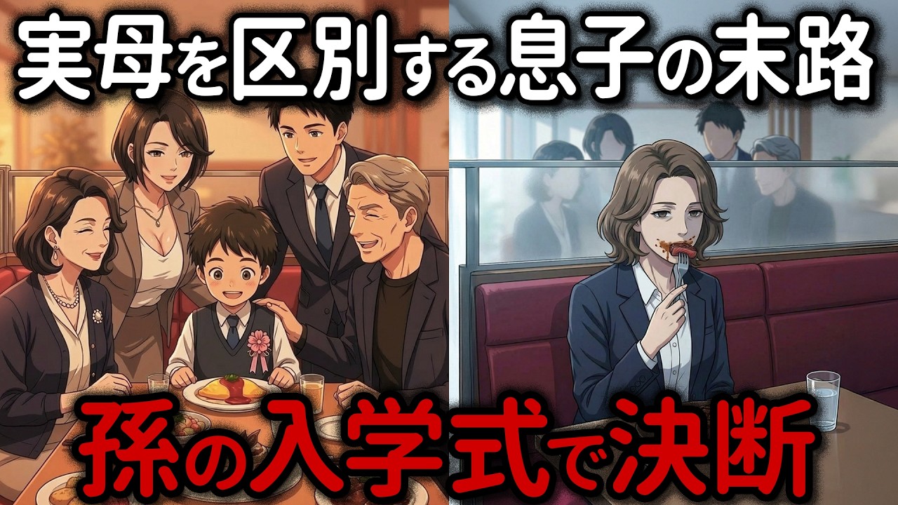 【たった120万円だろ？】孫の入学式当日。息子「母さんの席ねぇから」私「そう...じゃあ食事だけでもどうかしら」【朗読・アニメ漫画】