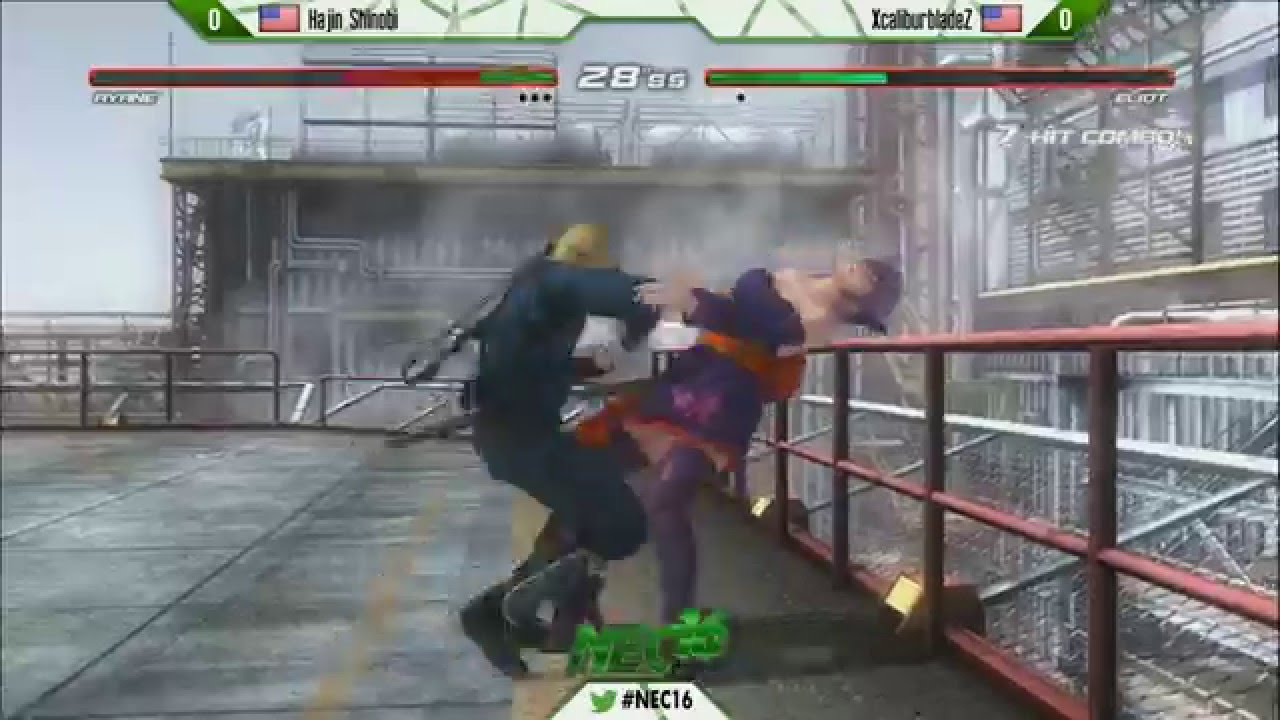 NEC16 - DOA5LR - Top 8 - Hajin Shinobi (Ayane) vs XcaliburstyleZ (Eliot)