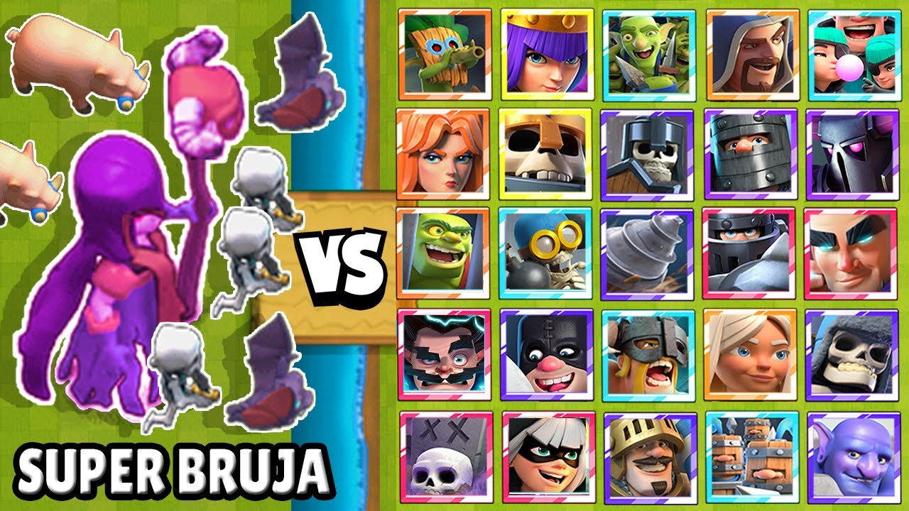 SUPER BRUJA vs TODAS LAS CARTAS | NUEVA CARTA | OLIMPIADAS de CLASH ROYALE