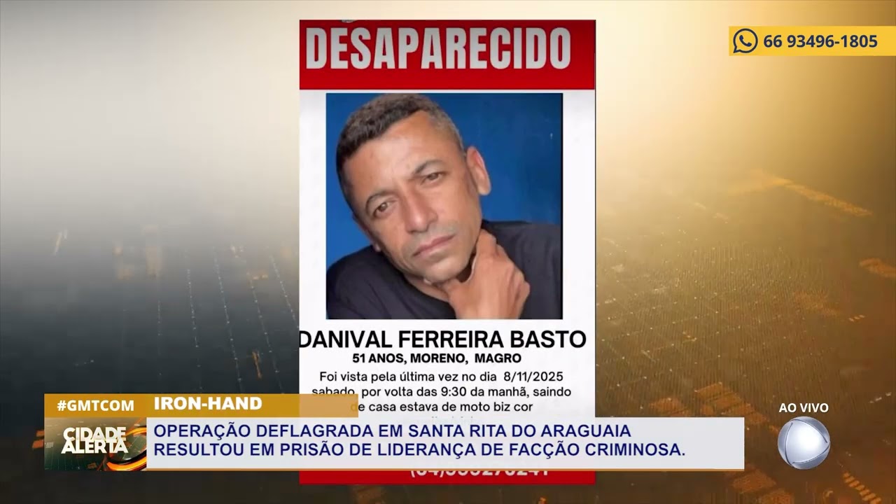 OPERAÇÃO DEFLAGRADA EM SANTA RITA DO ARAGUAIA RESULTOU EM PRISÃO DE LIDERANÇA DE FACÇÃO CRIMINOSA.